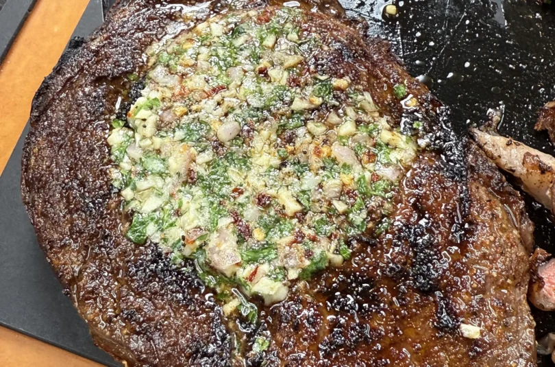 garlic parmesan grilled steaks