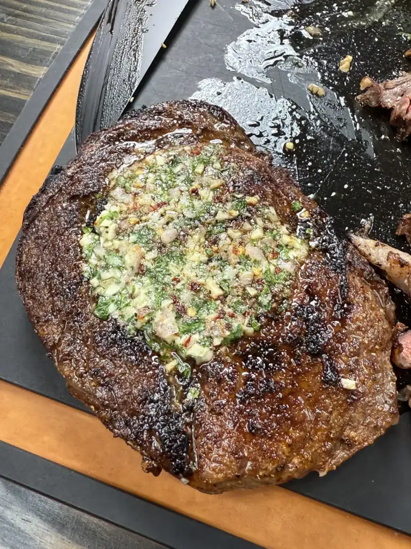 garlic parmesan grilled steaks