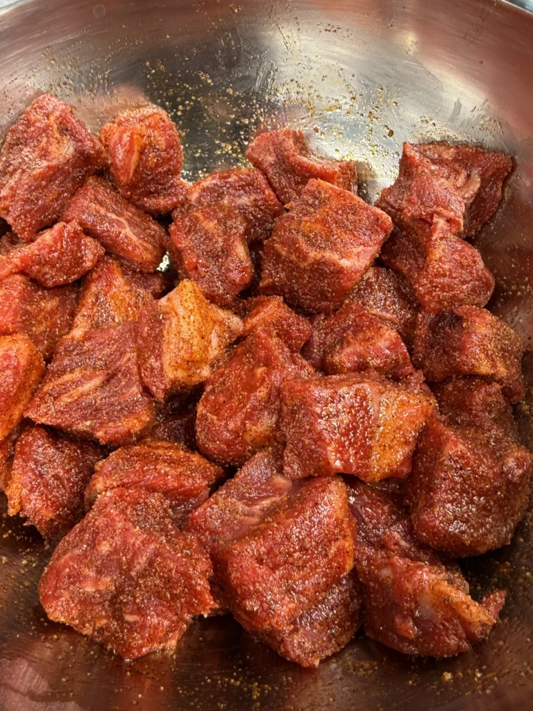 steak in a bowl