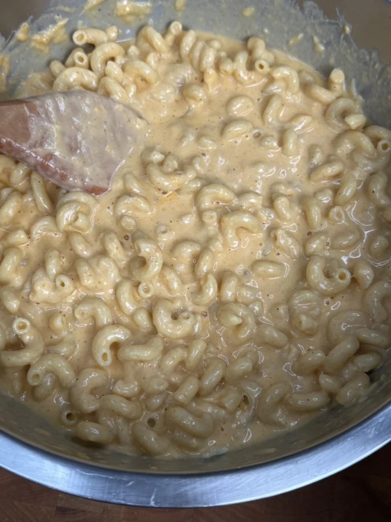 mac and cheese in a bowl
