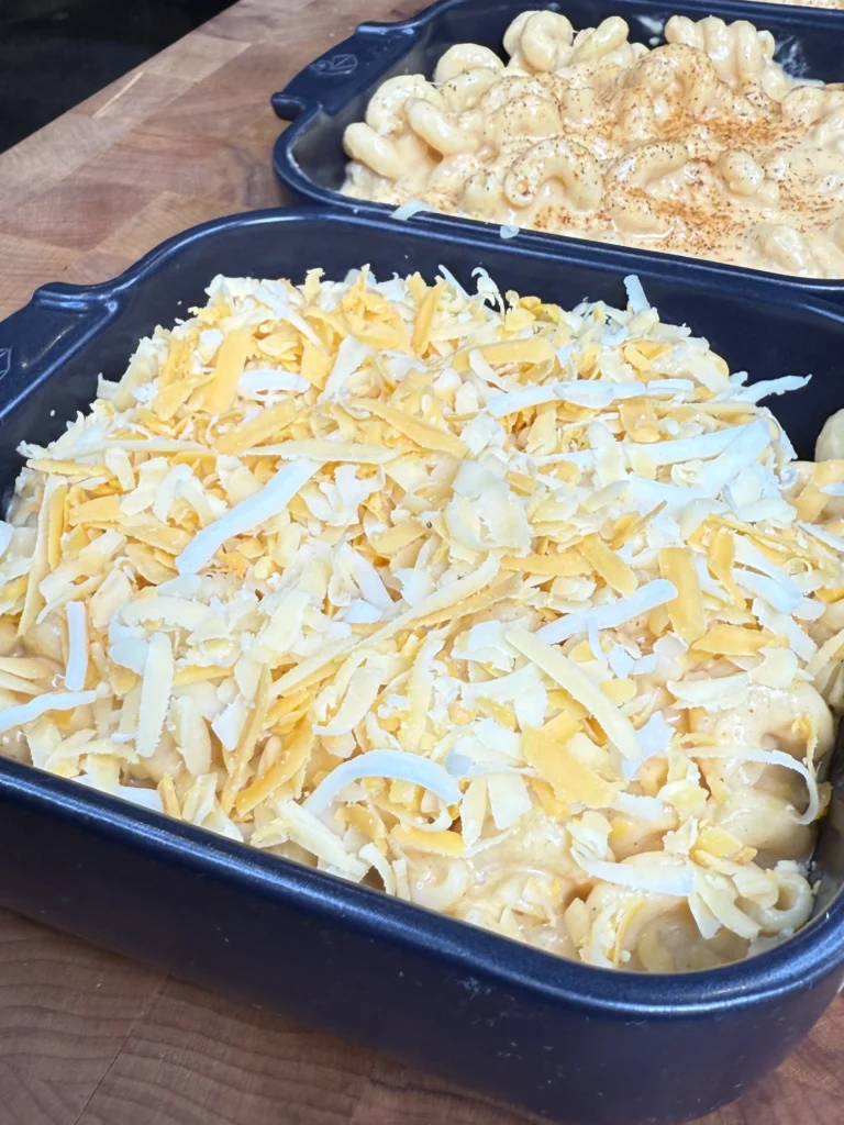 baking the mac and cheese
