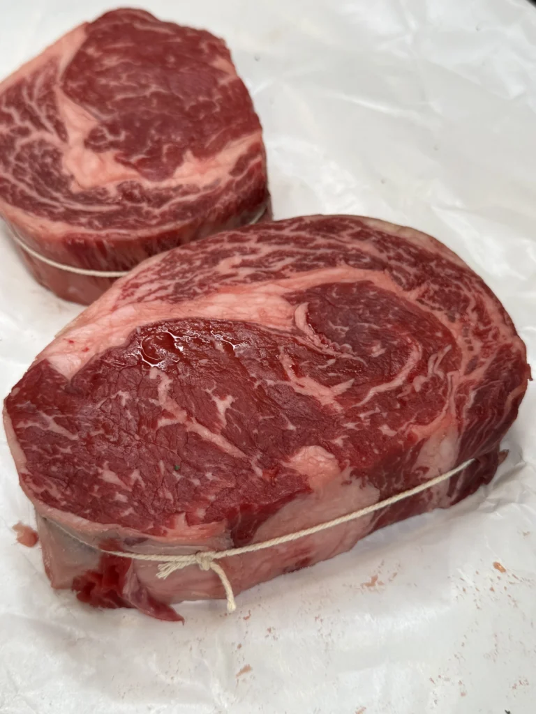 steaks with butcher twine
