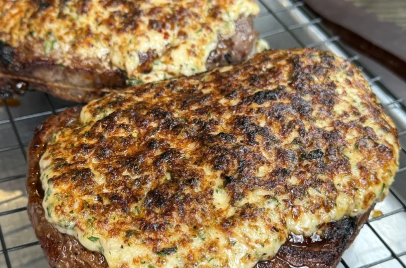 cheese crusted steaks