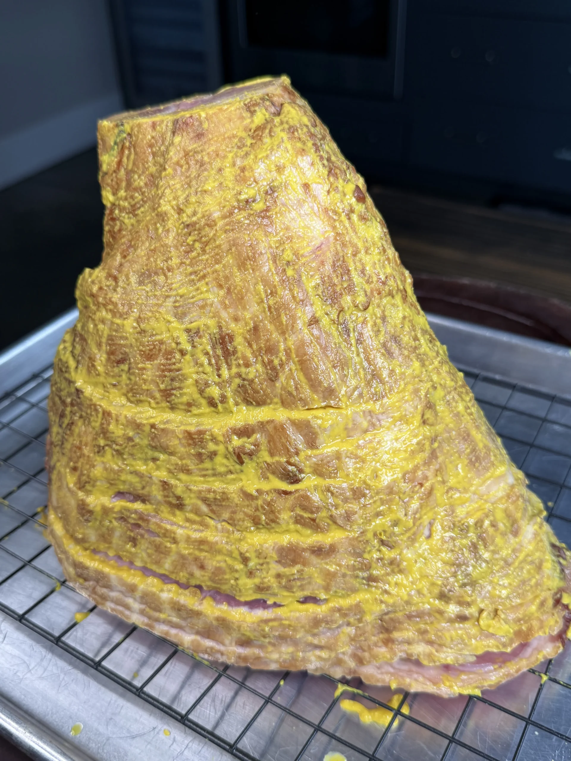 honey mustard on a ham