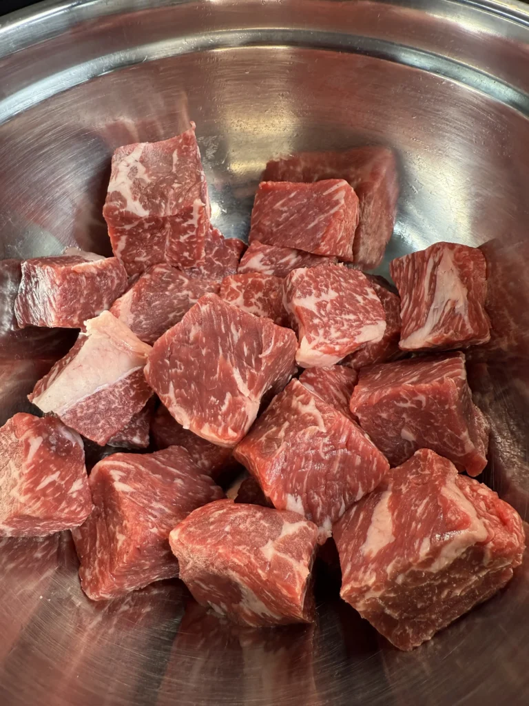 cut up new york strip