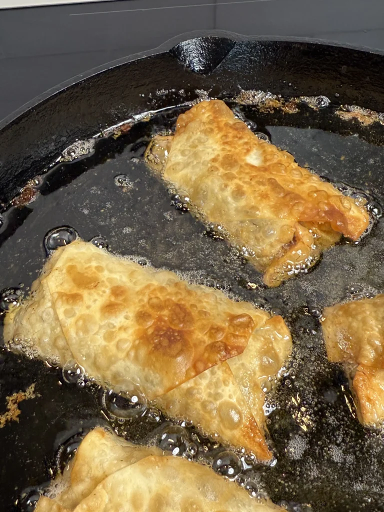 perfectly fried egg rolls