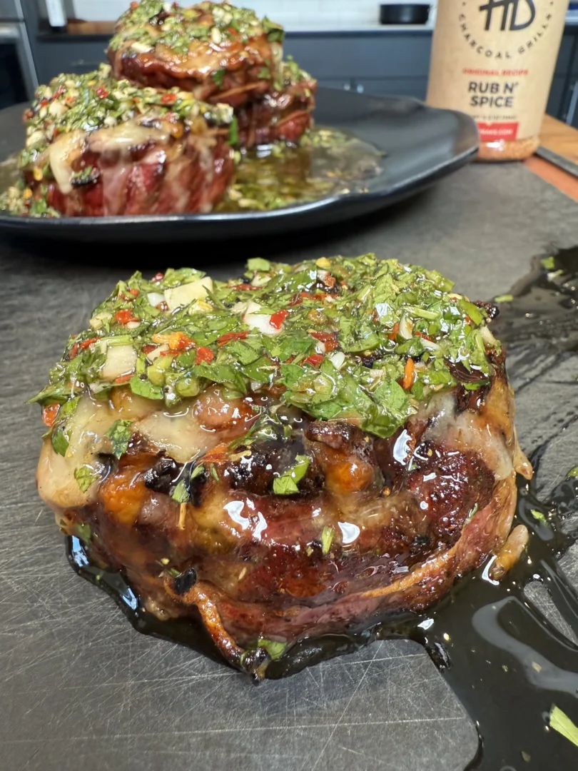 steak pinwheels with chimichurri