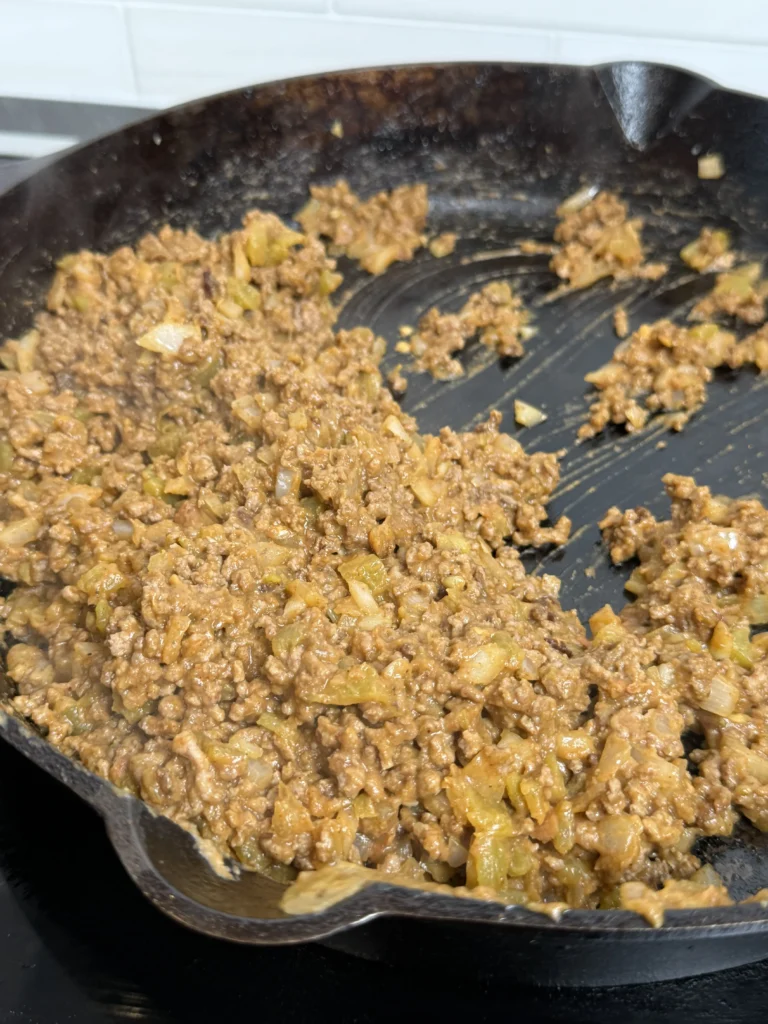 beef with refried beans