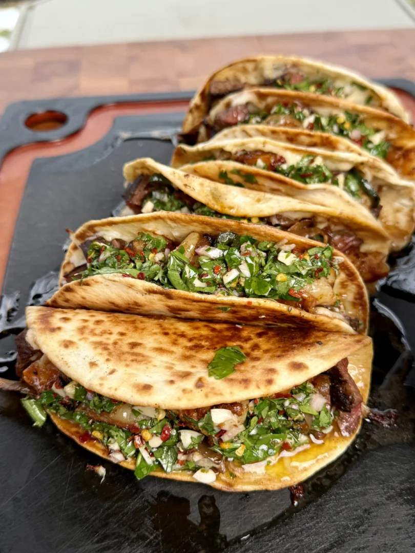 chimichurri surf n turf tacos