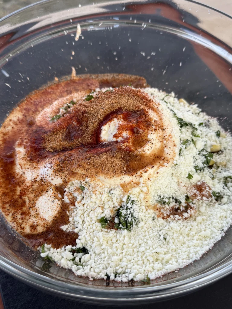 elote sauce for the hot dogs