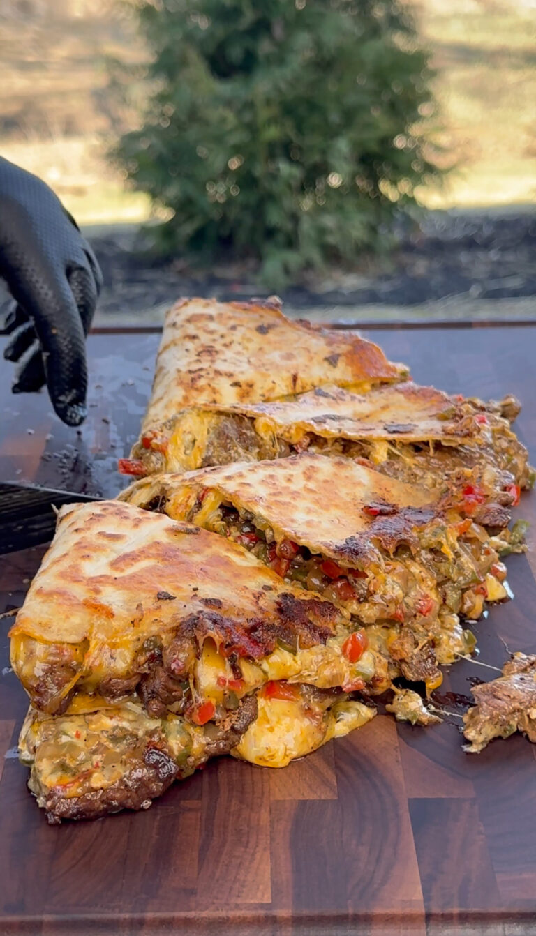 chopped up quesadilla