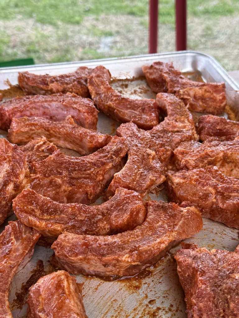 party ribs with the spice mixture