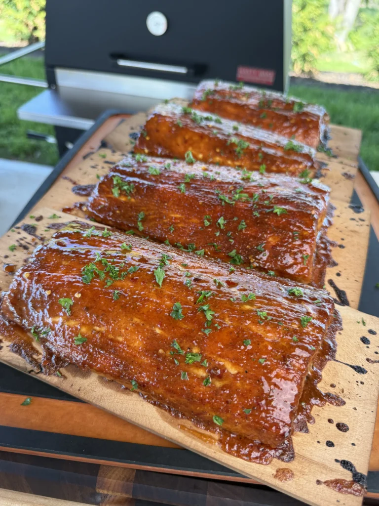 glazed chili garlic salmon
