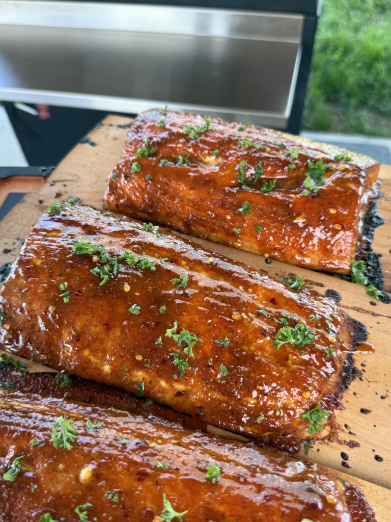 smoked cedar plank salmon