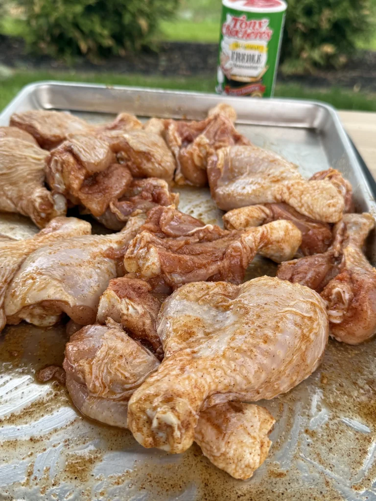 seasoned butterflied chicken drumsticks