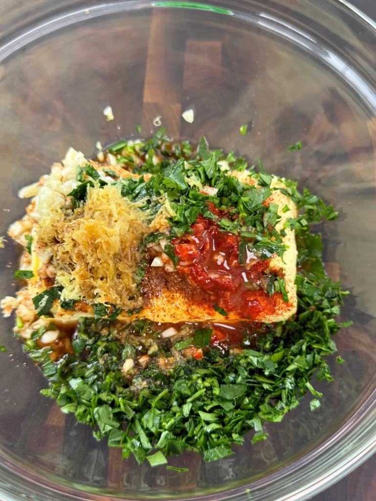 cajun compound butter in a bowl