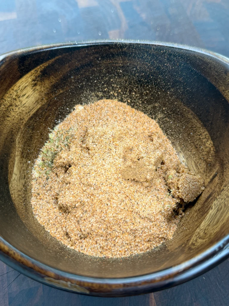 cajun dry rub in the bowl