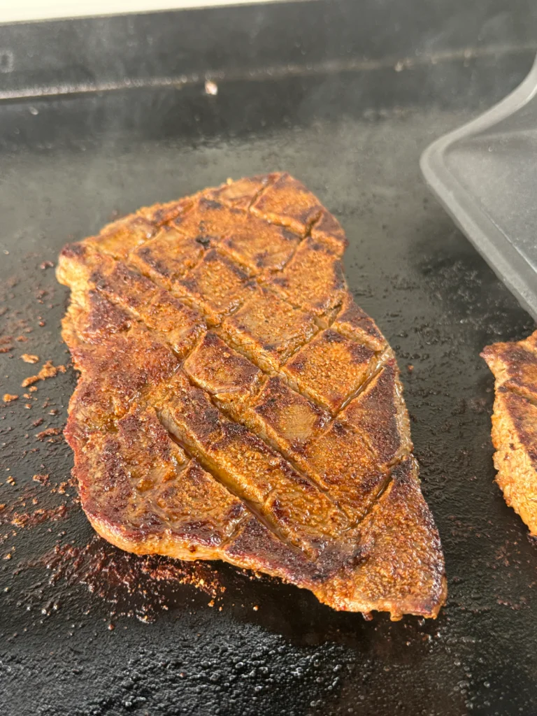 sear on the skirt steak for the crunchwraps