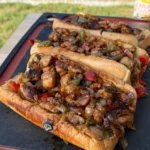 blackened chicken thigh cheesesteak