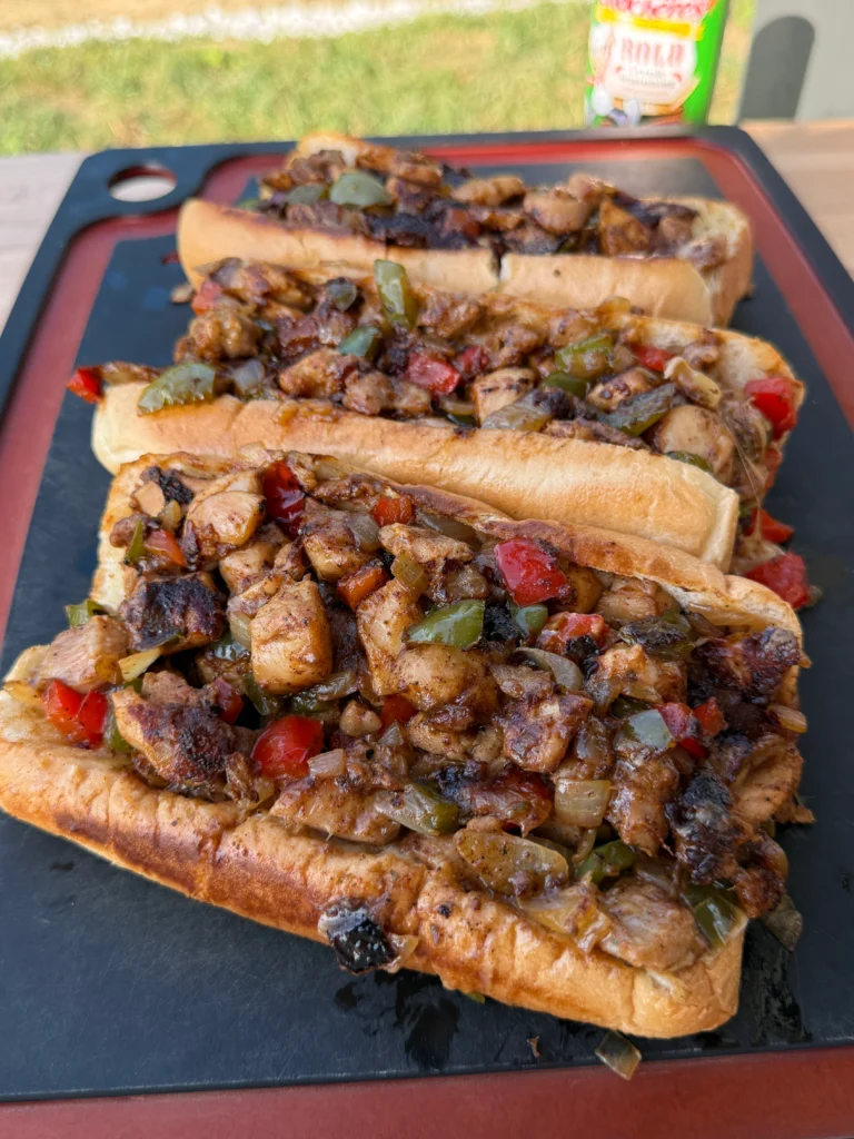 the ultimate chicken thigh cheesesteak