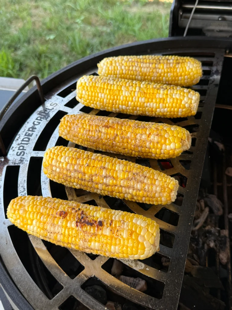 grilled corn for the elote tacos