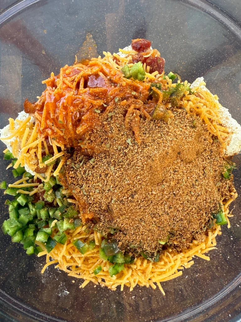 mixed ingredients in a bowl 