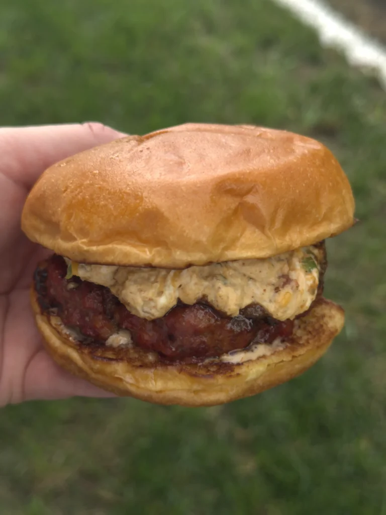 easy smoked cheese burger