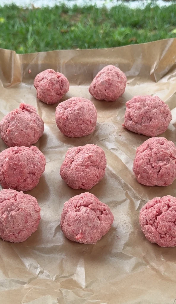 forming the beef patties for smash burgers