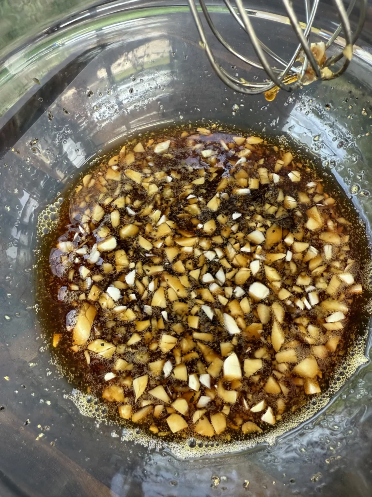honey garlic sauce in a bowl