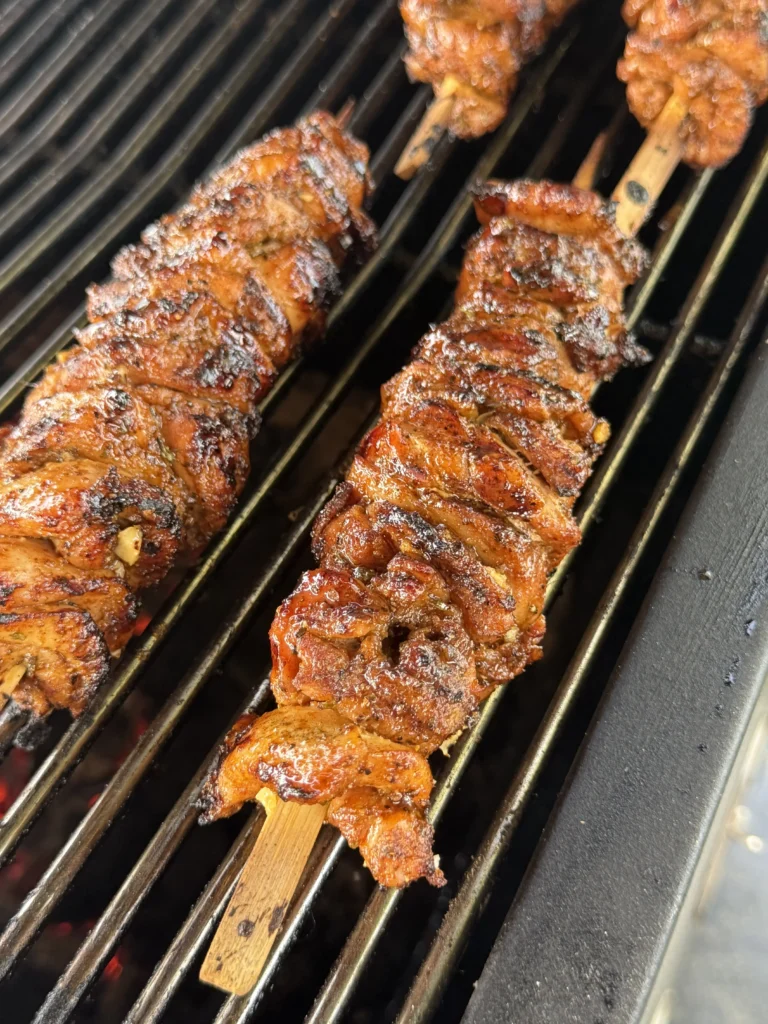 easy honey garlic chicken skewer recipe