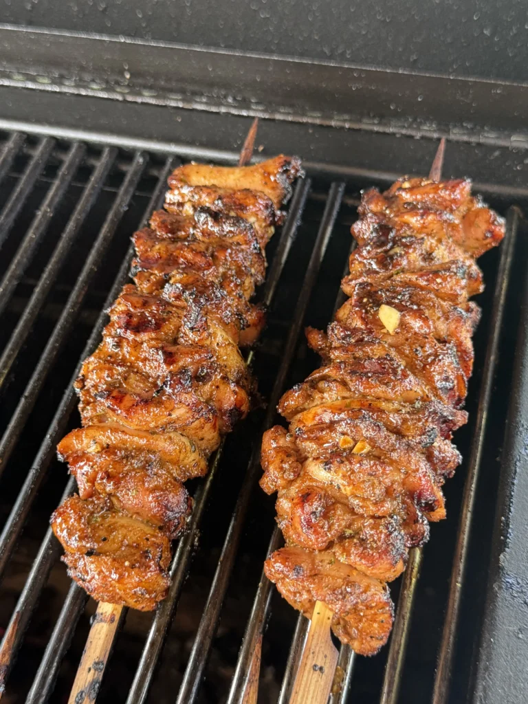 grilled chicken on the hasty bake grill