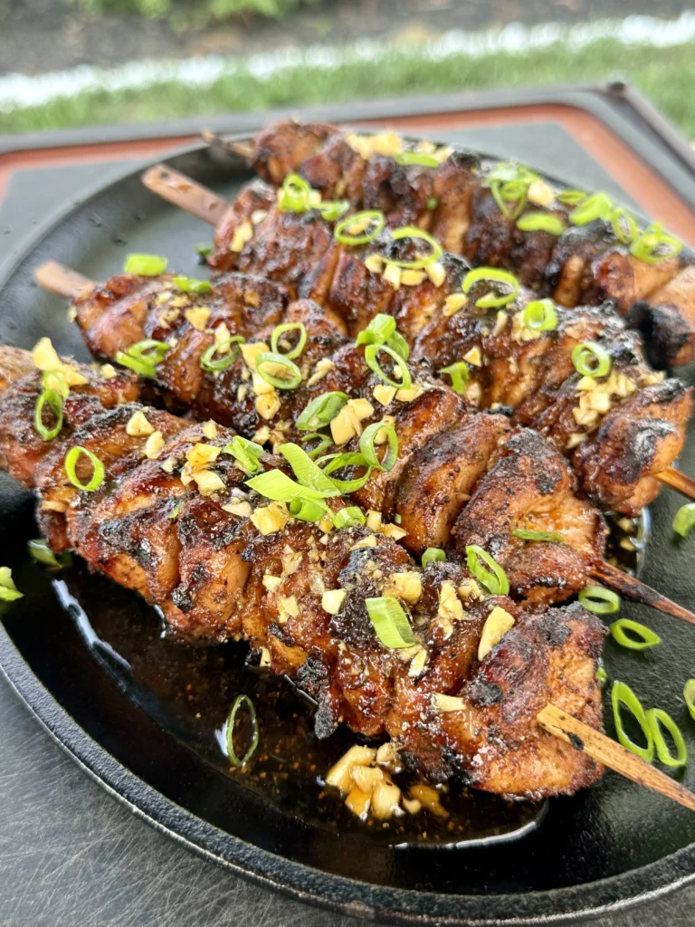 honey garlic chicken skewers