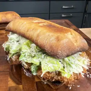 chicken caesar salad sandwich