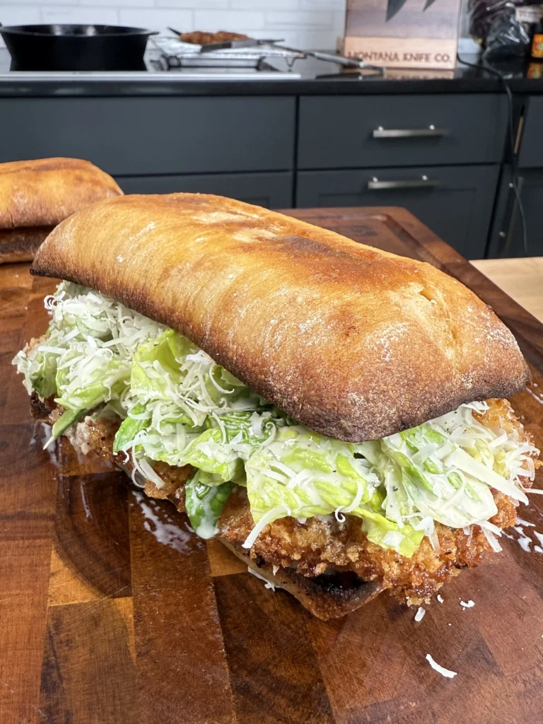 chicken caesar salad sandwich