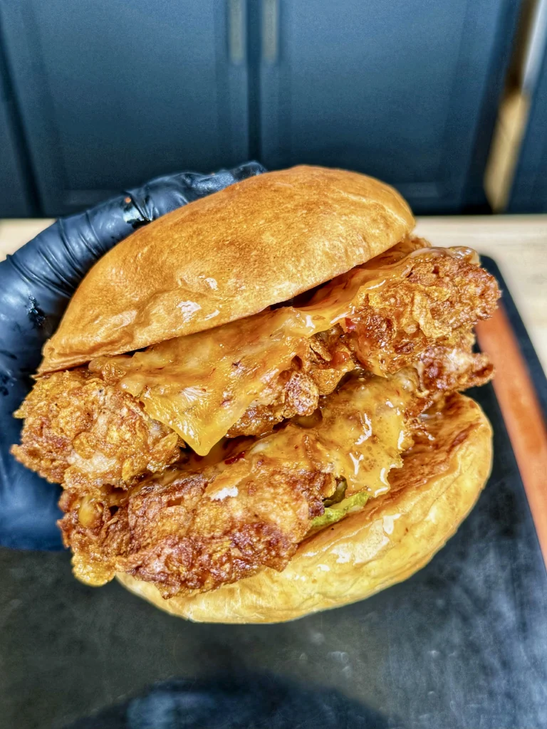honey sriracha fried chicken sandwich
