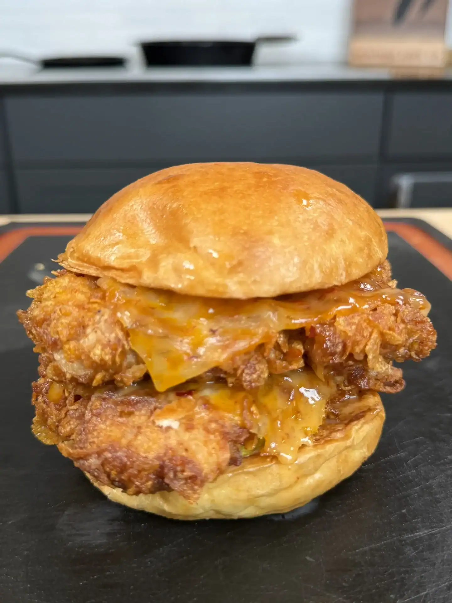 the perfect spicy honey sriracha chicken sandwich