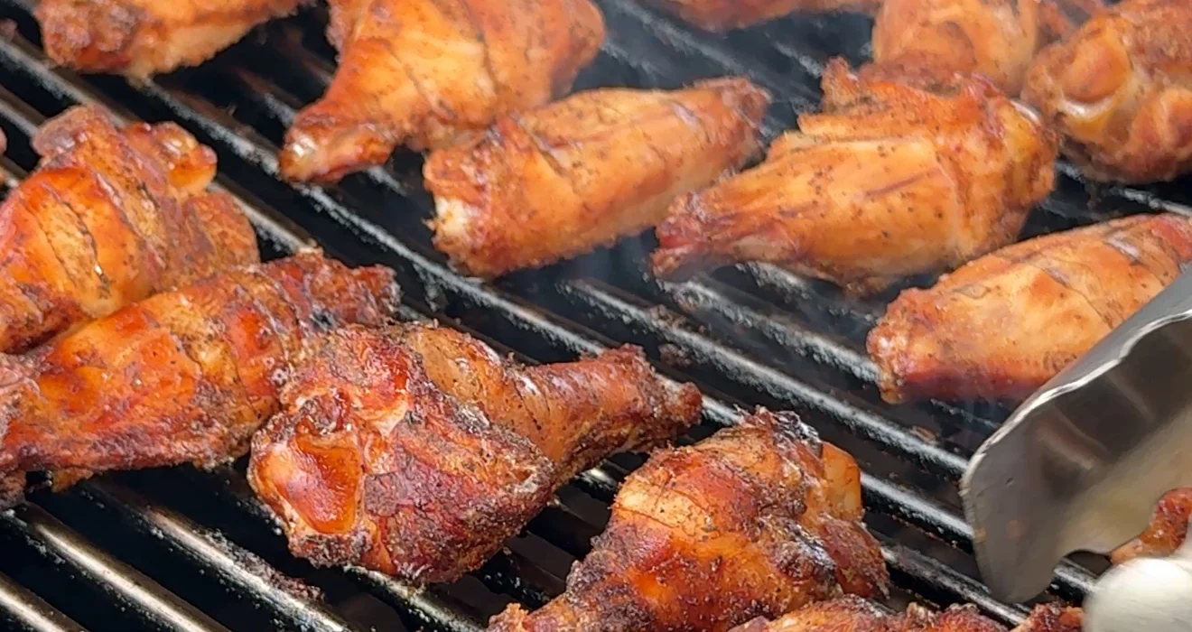 double cooking method for the wings