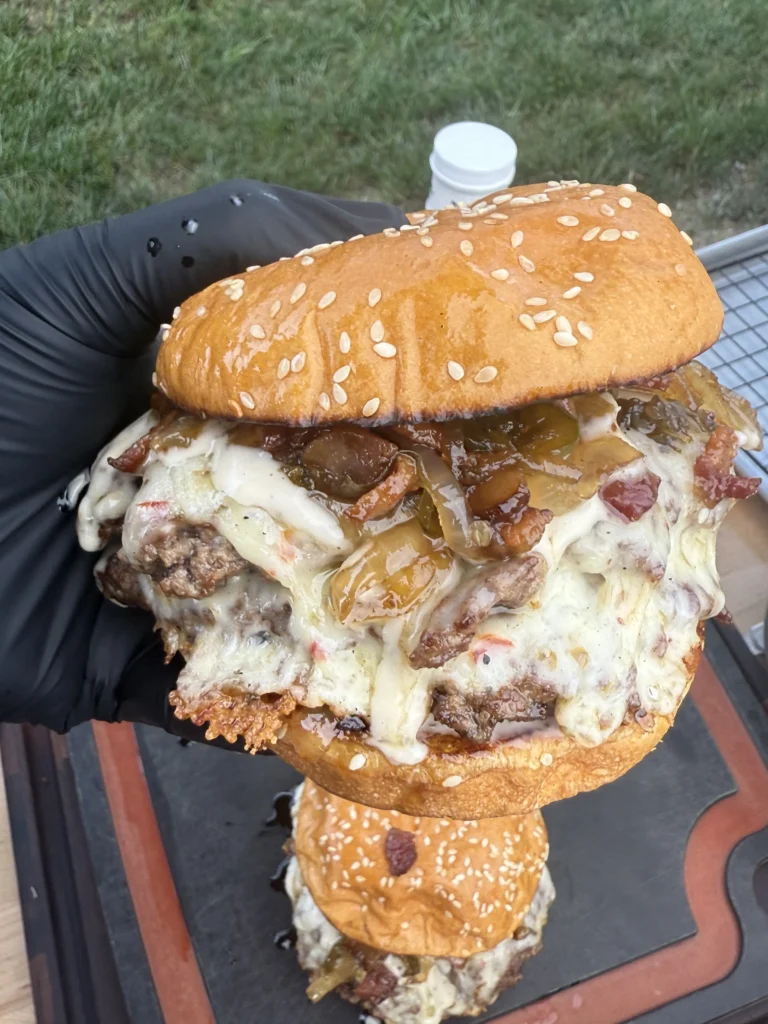 spicy bacon jam smash burger