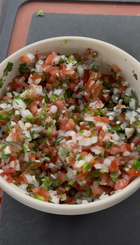 pico in a bowl for the tacos