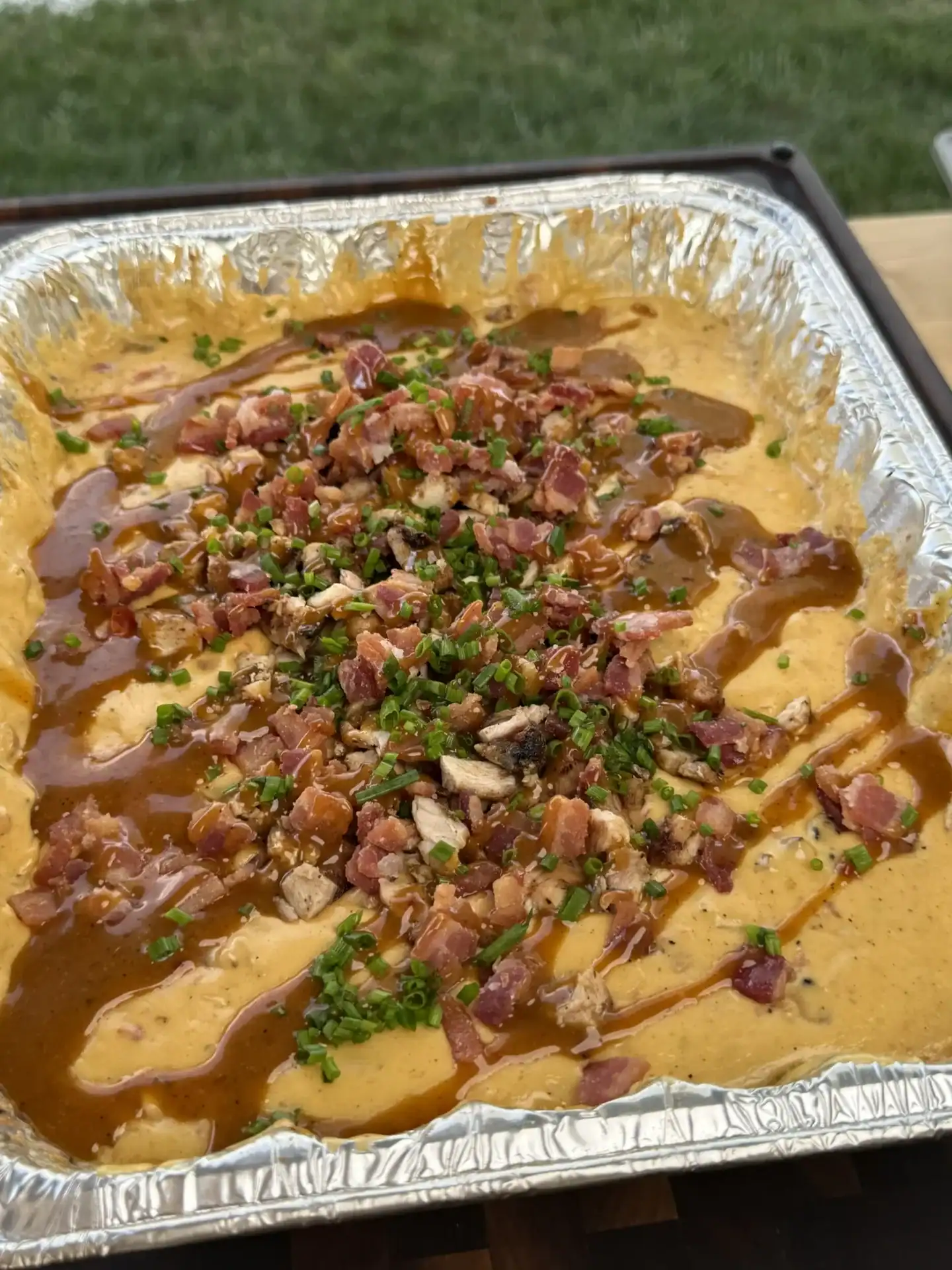 easy chicken bacon ranch queso