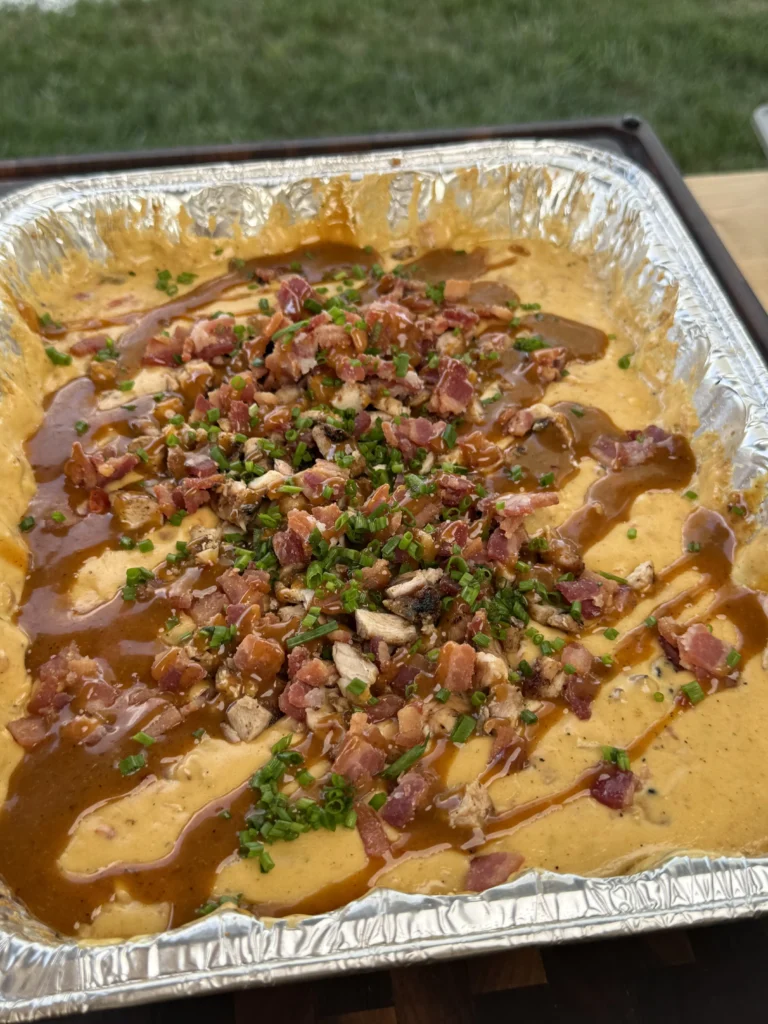easy chicken bacon ranch queso