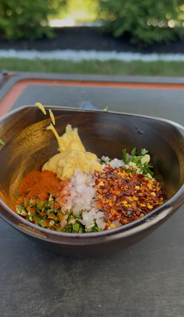cowboy butter ingredients in a bowl