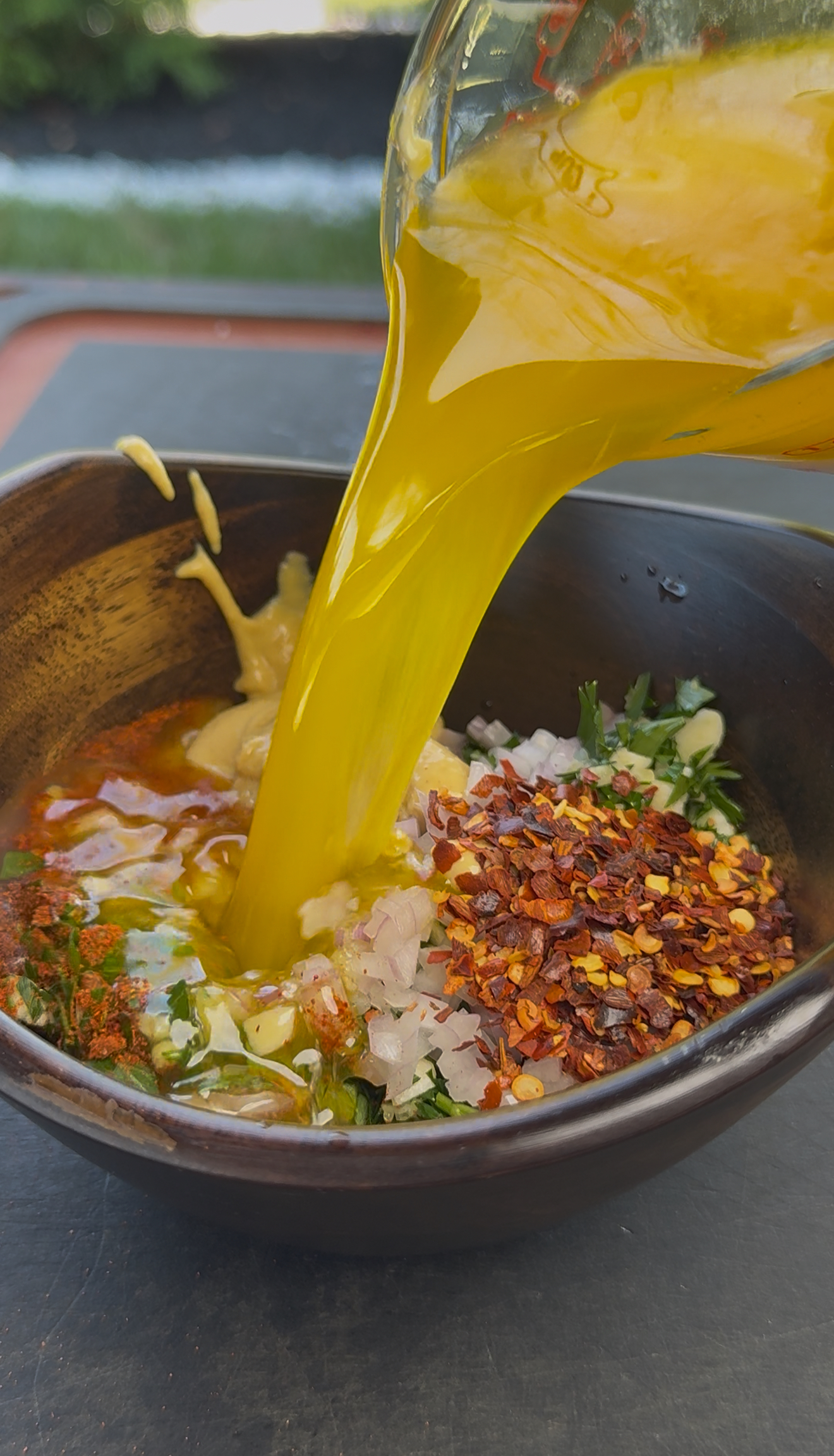 cowboy butter being mixed in a bowl