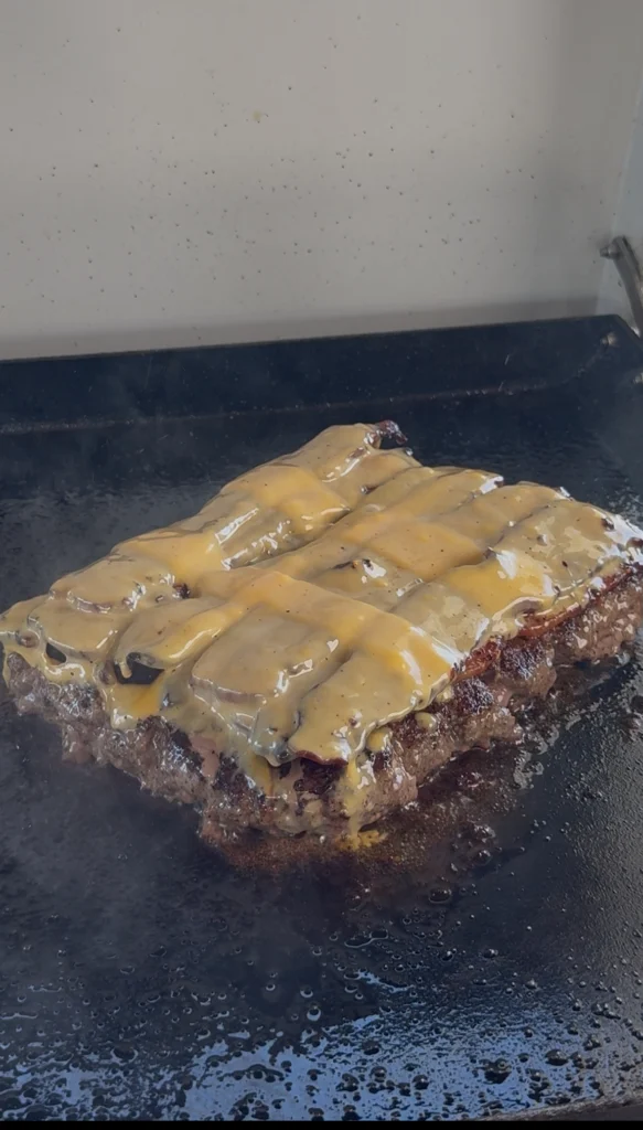 melted cheese on the ground beef