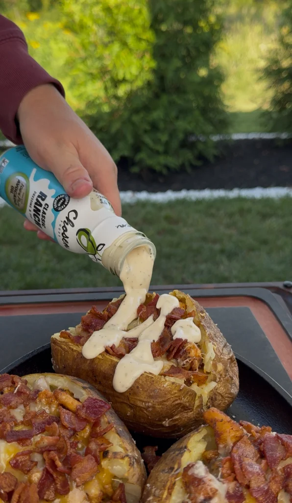 ranch on the chicken bacon ranch potatoes