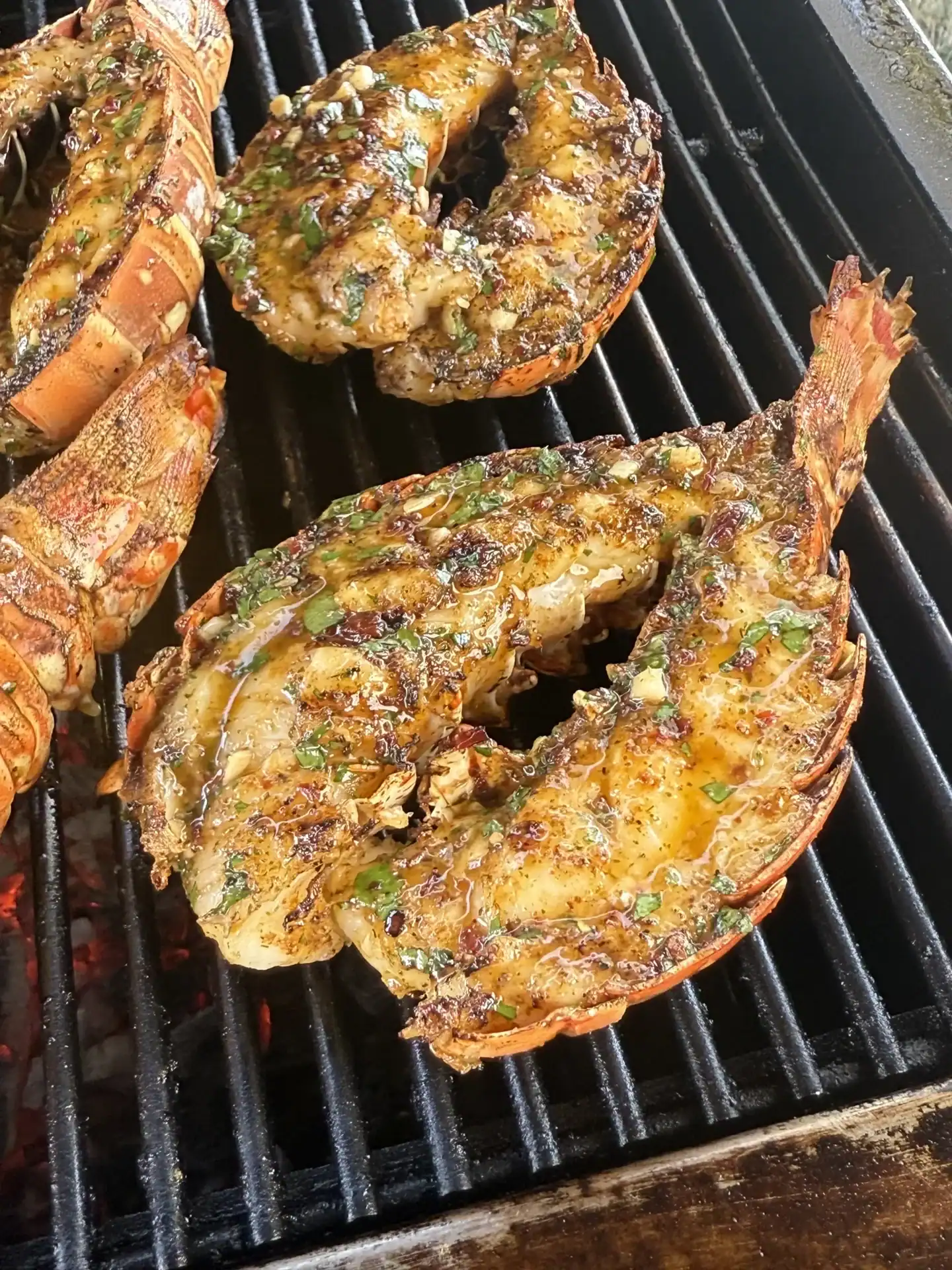 grilling chipotle honey lobster tails