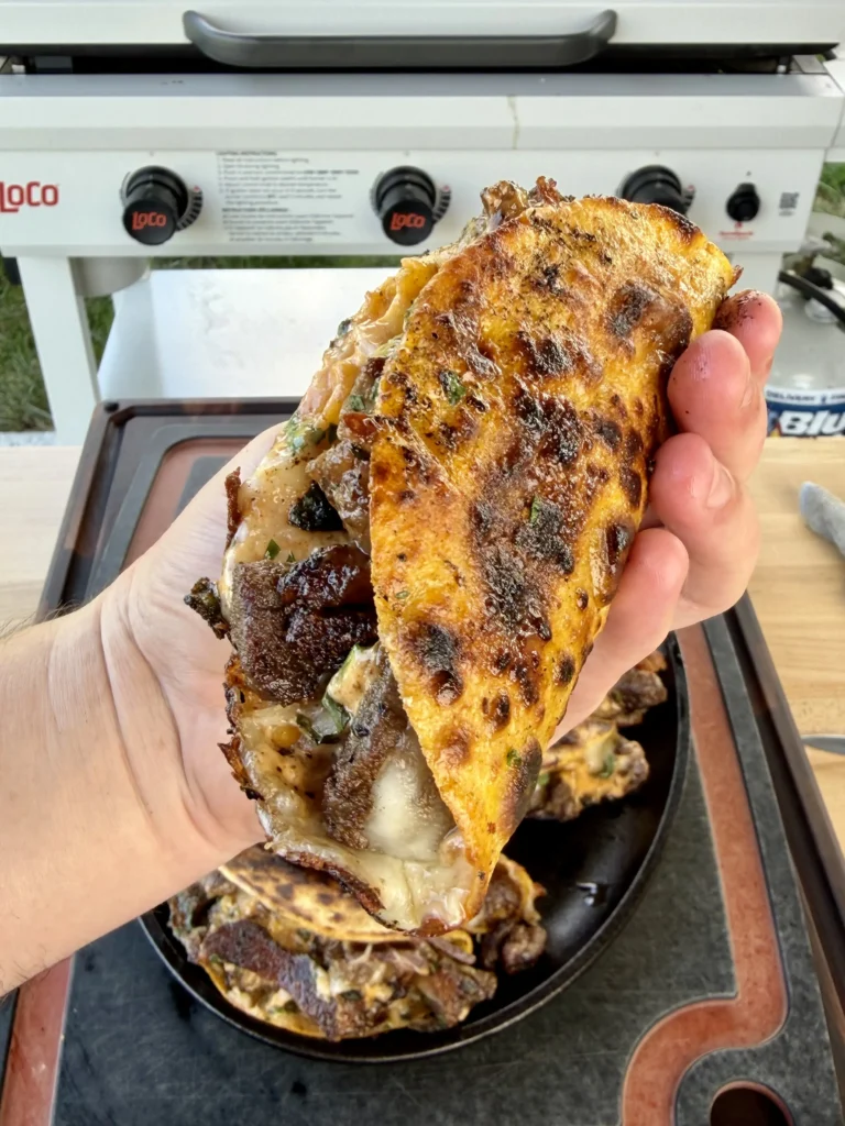 up close on individual taco