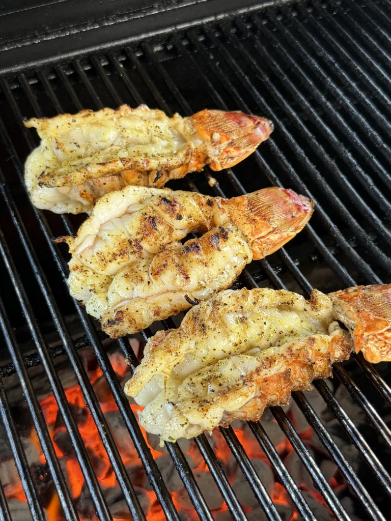 grilled lobster tails on a hasty bake 