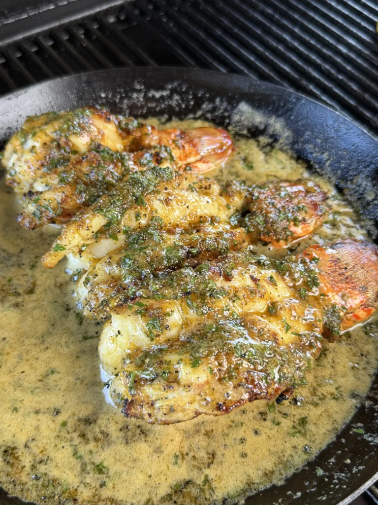 more butter on top of the lobster tails