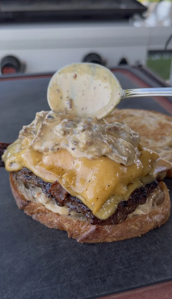 patty melt with the baconnaise